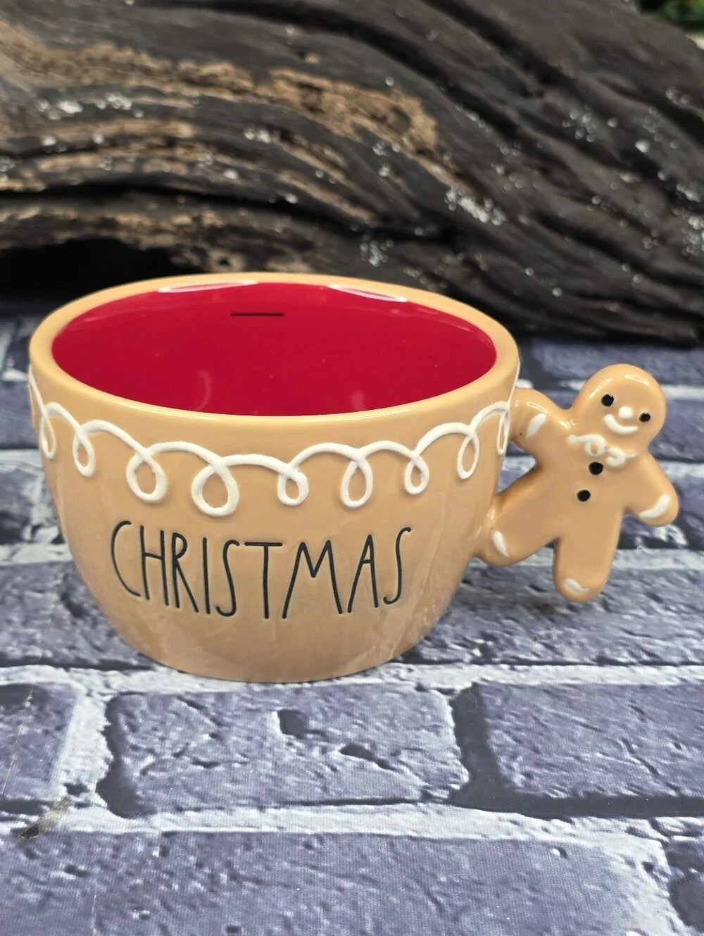 Rae Dunn HAVE A MERRY LITTLE CHRISTMAS Gingerbread Man Measuring Cups Set